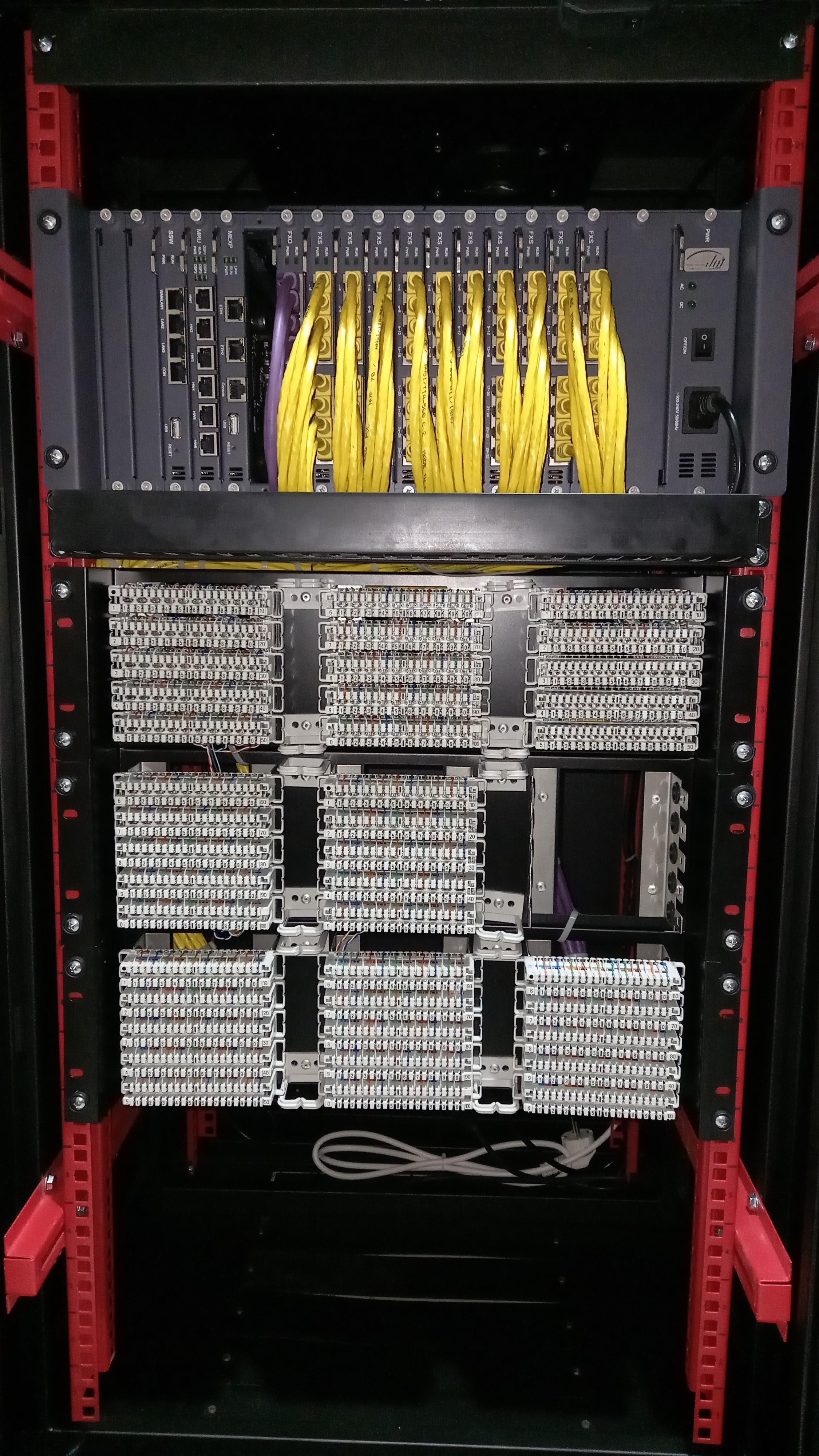مرکز تلفن IP PBX  فیدار ارتباطات FE Switch مدل FE PBX8000 با ظرفیت 384 پورت آنالوگ (داخلی و شهری)، 16 کانال E1/PRI و 1000 کانال سیپ ( ترانک و داخلی) با امکان پیش فرض IVR ( گویای پیشرفته)، صندوق صوتی، ضبط مکالمات Call Record، صف بندی و همچنین ایجاد تماس تصویری 